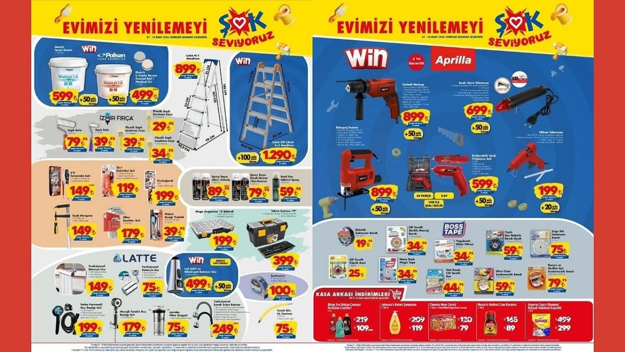 ŞOK’ta Bahar Temizliği ve Tadilat Başlıyor: 7 Mart 2026 Yeni Katalogda Büyük Fırsatlar